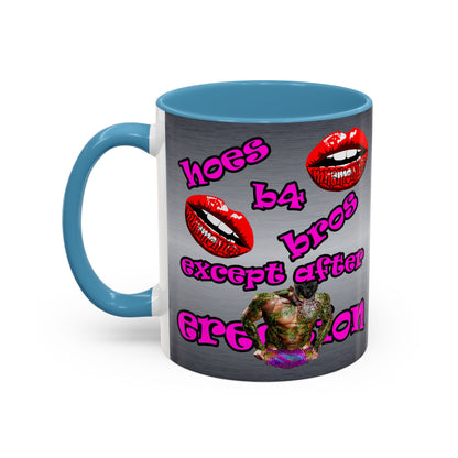 hoes b4 bros - Accent Mug (brushed nickel)