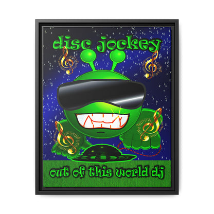 disc jockey - framed canvas art ('snoops' background)