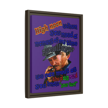 high noon - framed canvas art (purple)