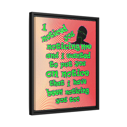 noticed you noticing - framed canvas art (yellow-orange wave)