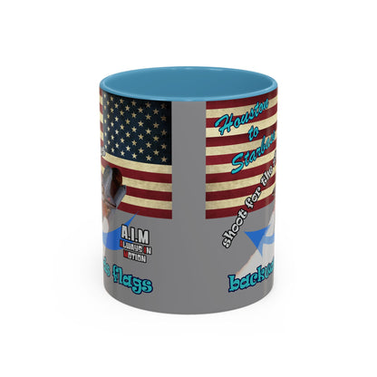 shoot for the stars - Accent Mug (grey)