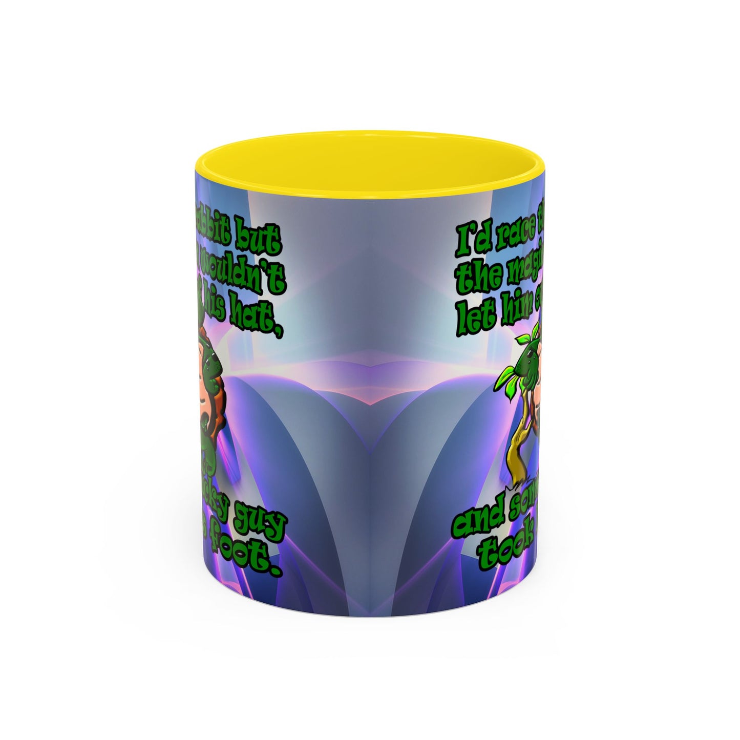turtle race - Accent Mug (grey-pink wave)