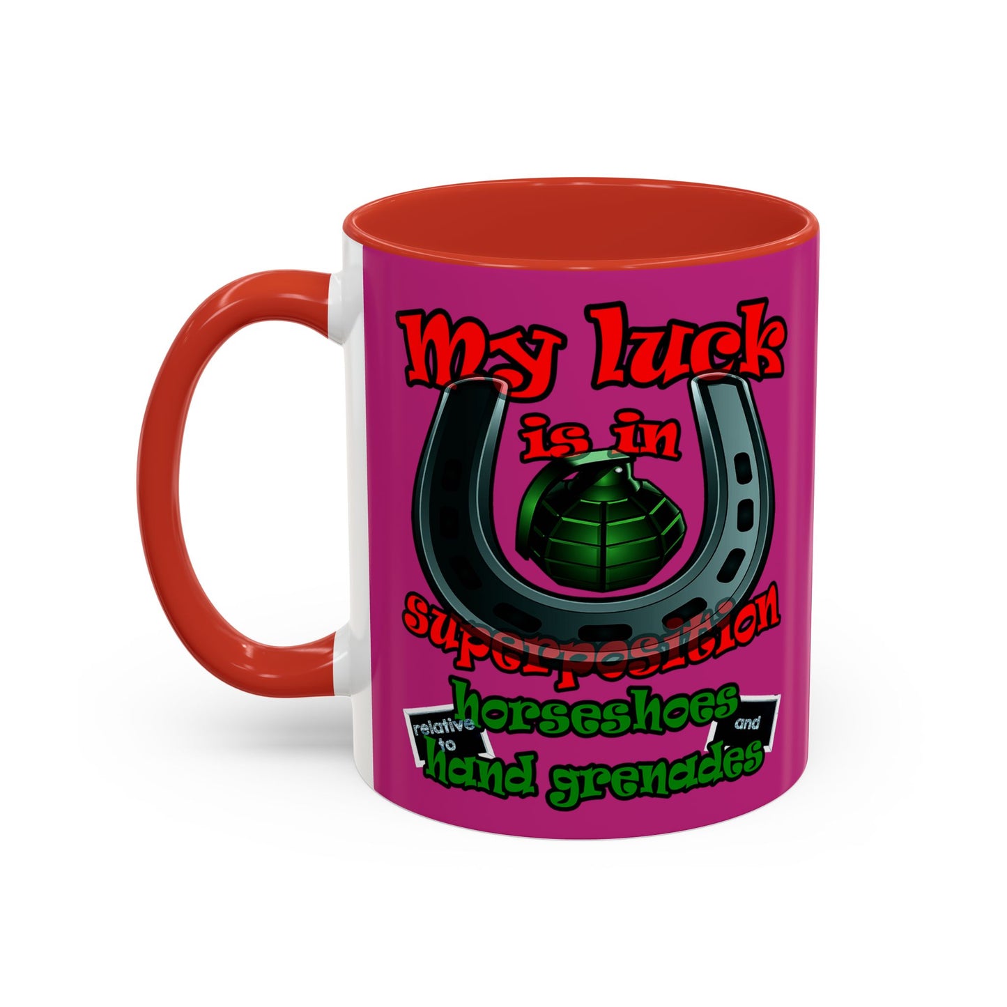 my luck - Accent Mug (pink)