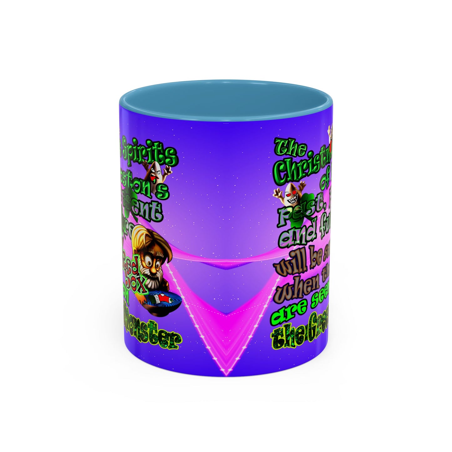 christmas spirits of boston - Accent Mug (purple-pink wave)