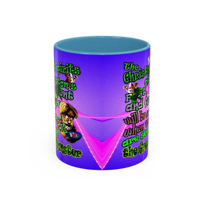 christmas spirits of boston - Accent Mug (purple-pink wave)