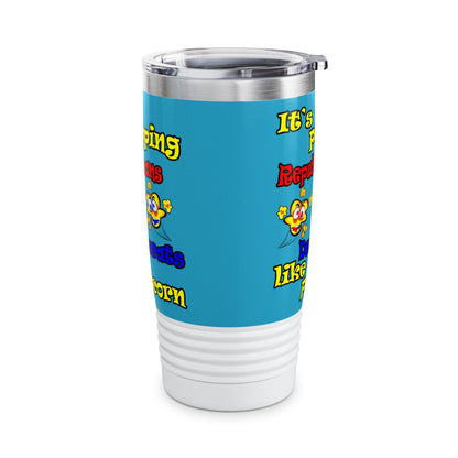 popping like popcorn - Ringneck Tumbler, 20oz (turquoise)