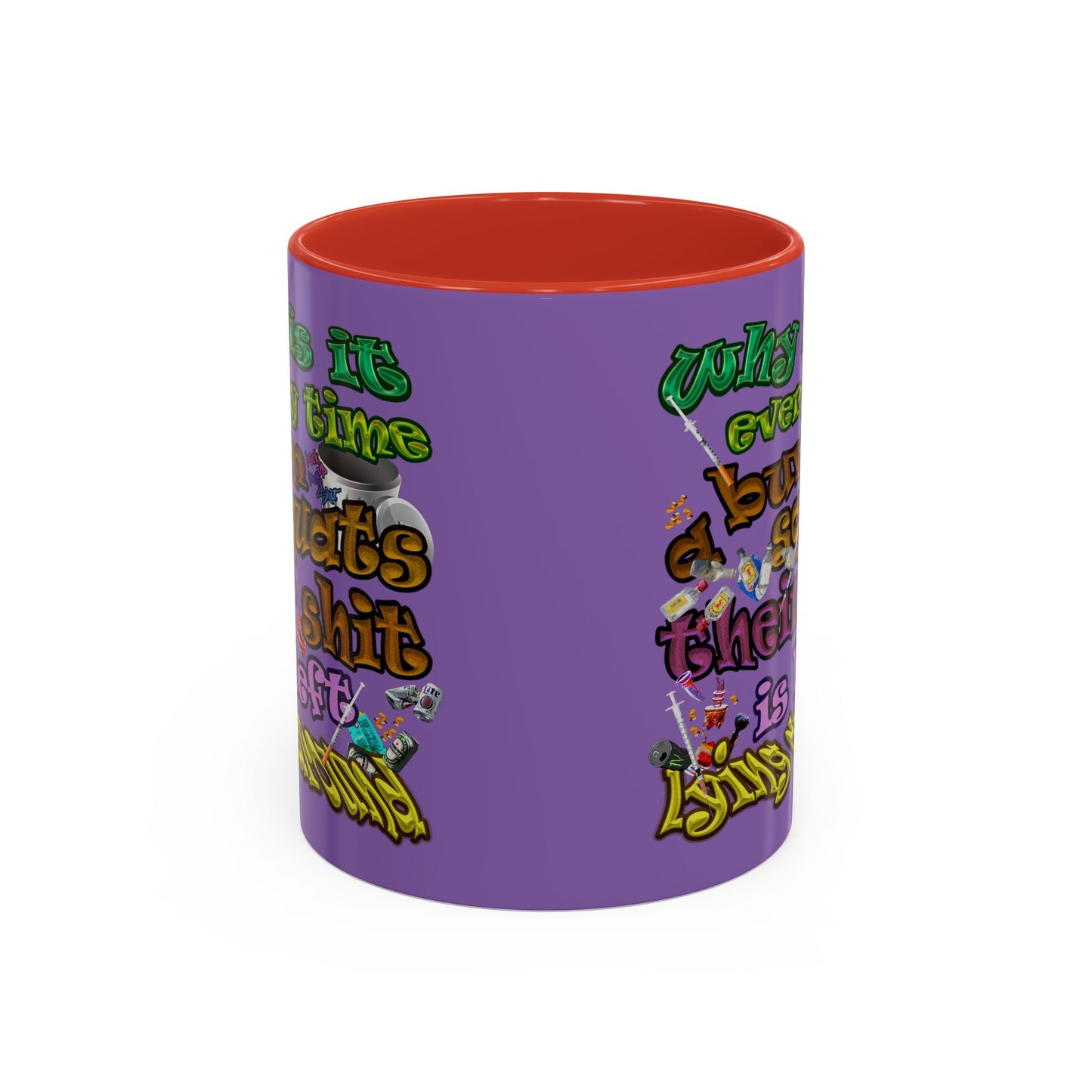 the bum's shit - Accent Mug (light purple)