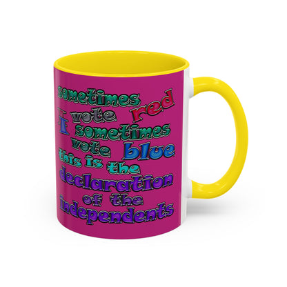 declaration of the independents - Accent Mug (pink)