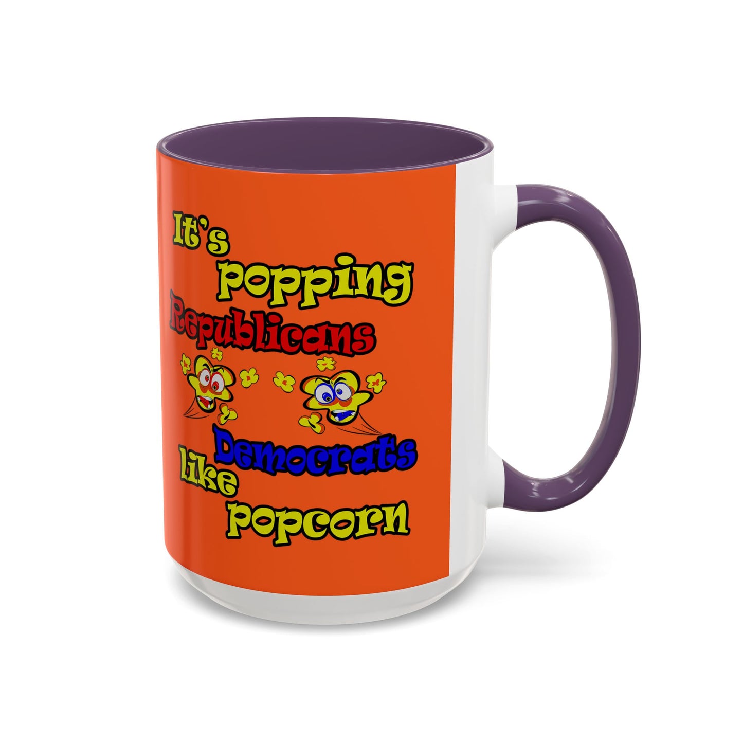 popping like popcorn - Accent Mug (orange)