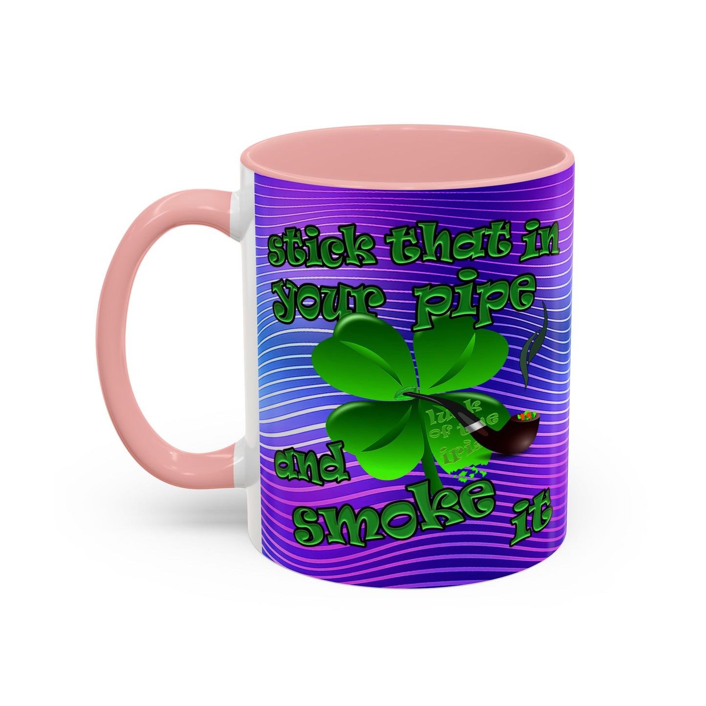 celtics logo - Accent Mug (purple wave)
