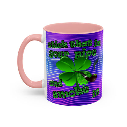 celtics logo - Accent Mug (purple wave)