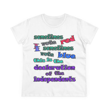 declaration of the independents - Women's Midweight Cotton Tee