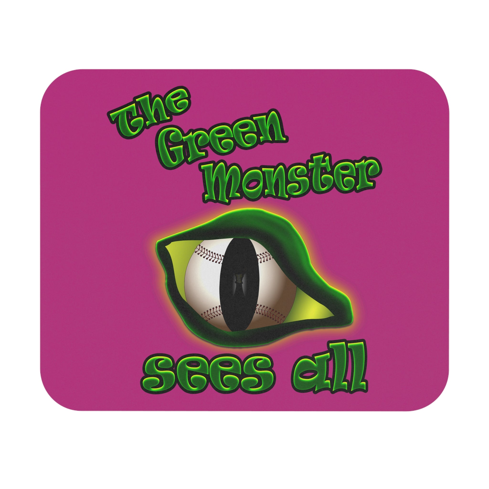 green monster - Mouse Pad (Rectangle) (pink)