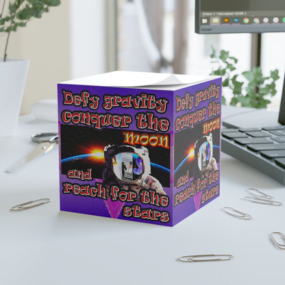 defy conquer reach - note cube (purple-pink wave)