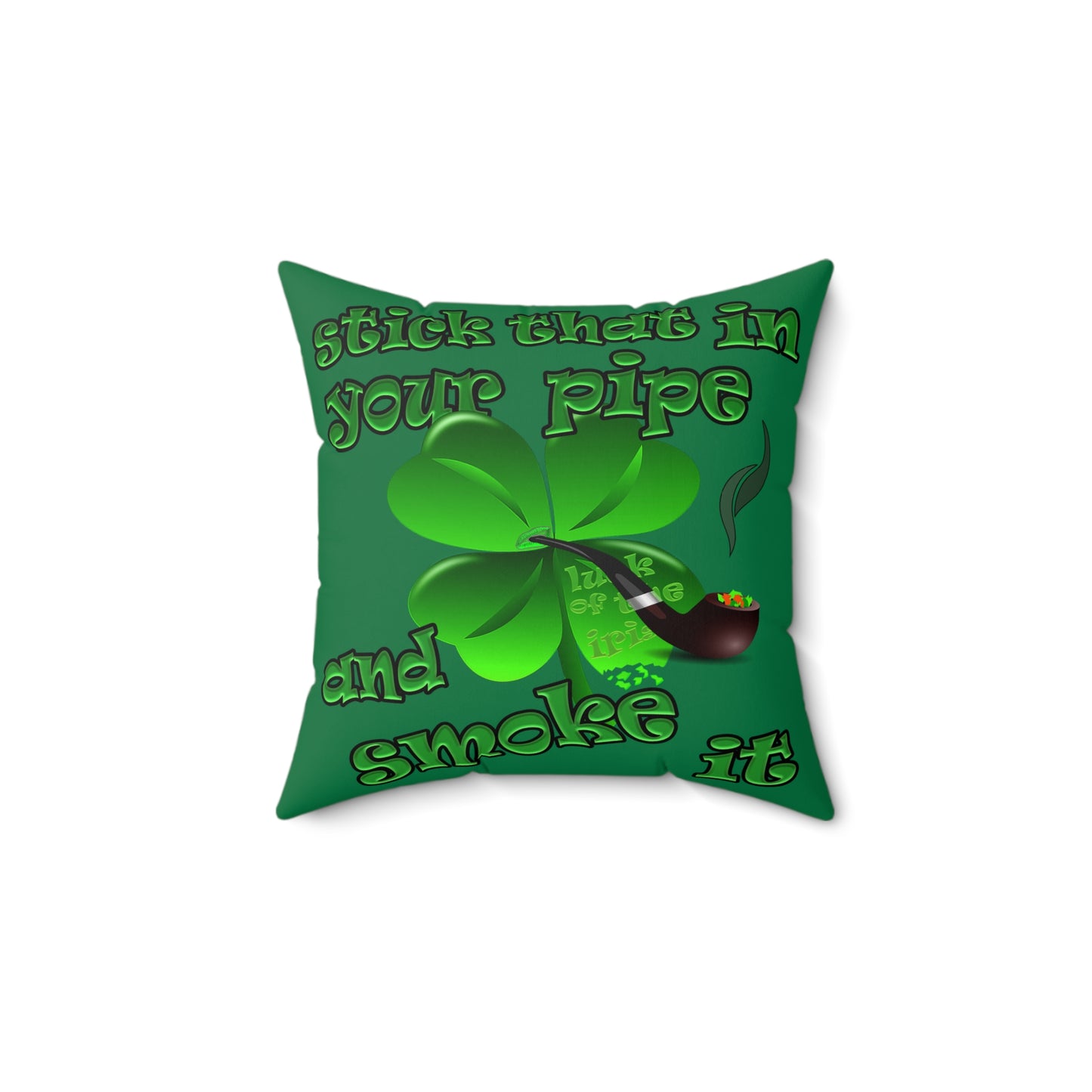 celtics logo - Spun Polyester Square Pillow - (dark green)