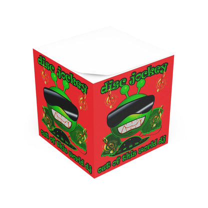 disc jockey - note cube (red)