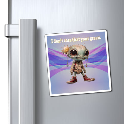 I don't care that your green - Magnets - (light blue-pink wave)