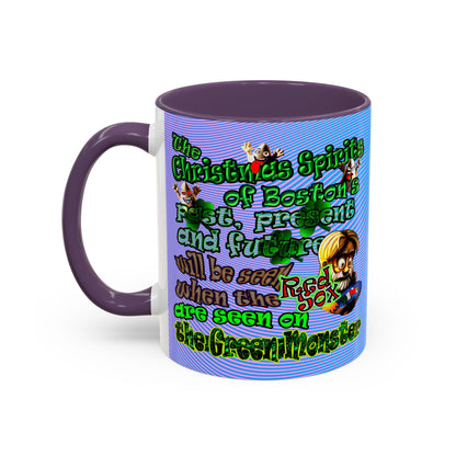christmas spirits of boston - Accent Mug (light blue-purple wave)