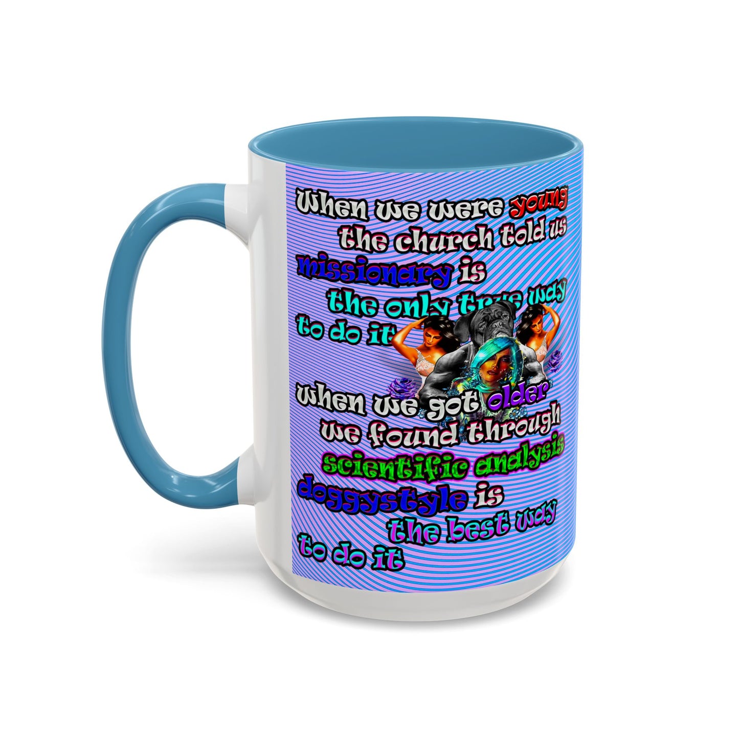 doggystyle - Accent Mug (light blue-purple wave)