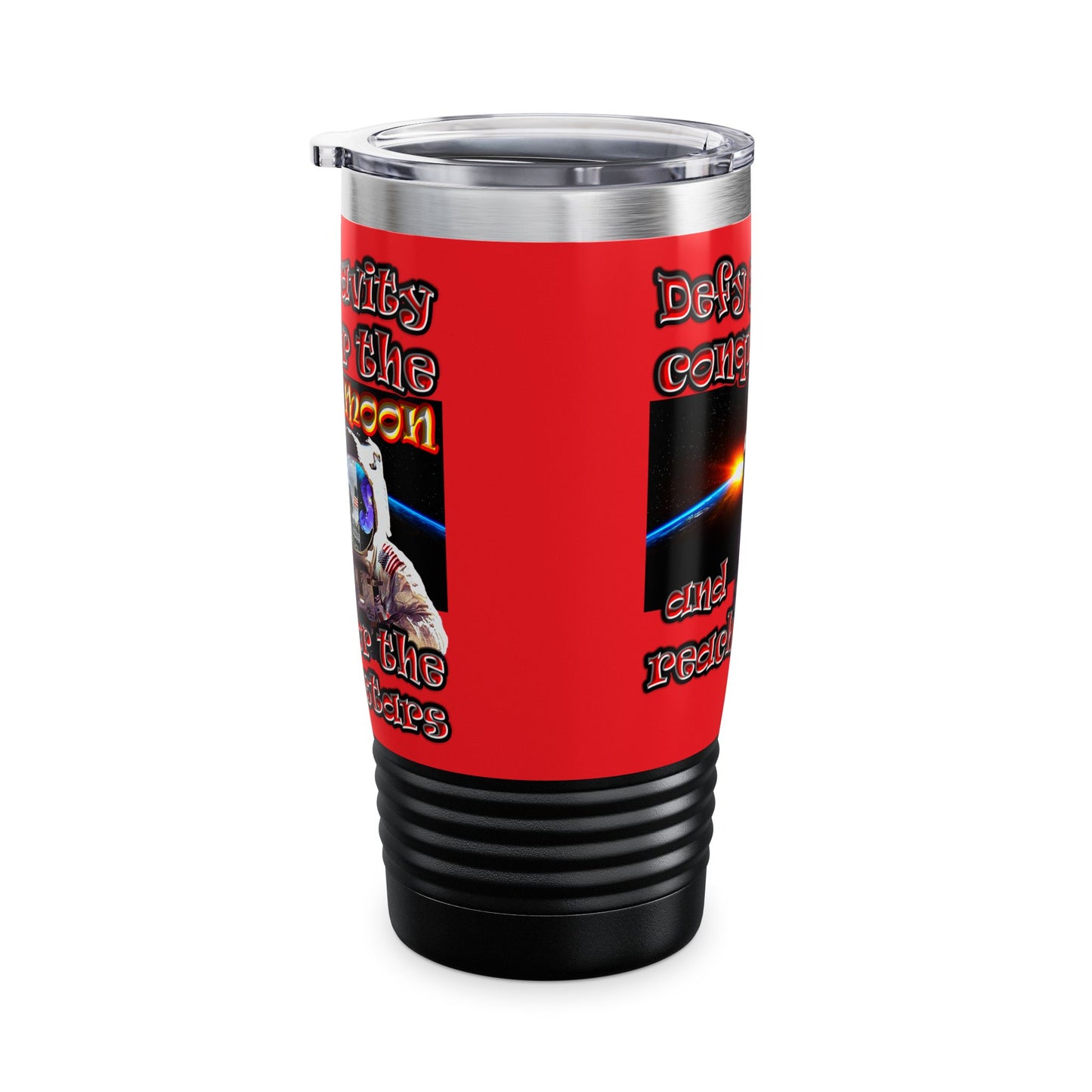 defy conquer reach - Ringneck Tumbler, 20oz (red)