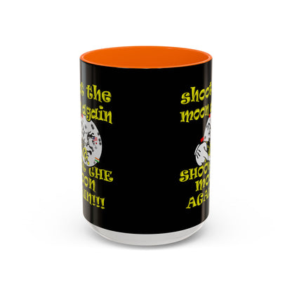 shoot the moon again - Accent Mug (black)