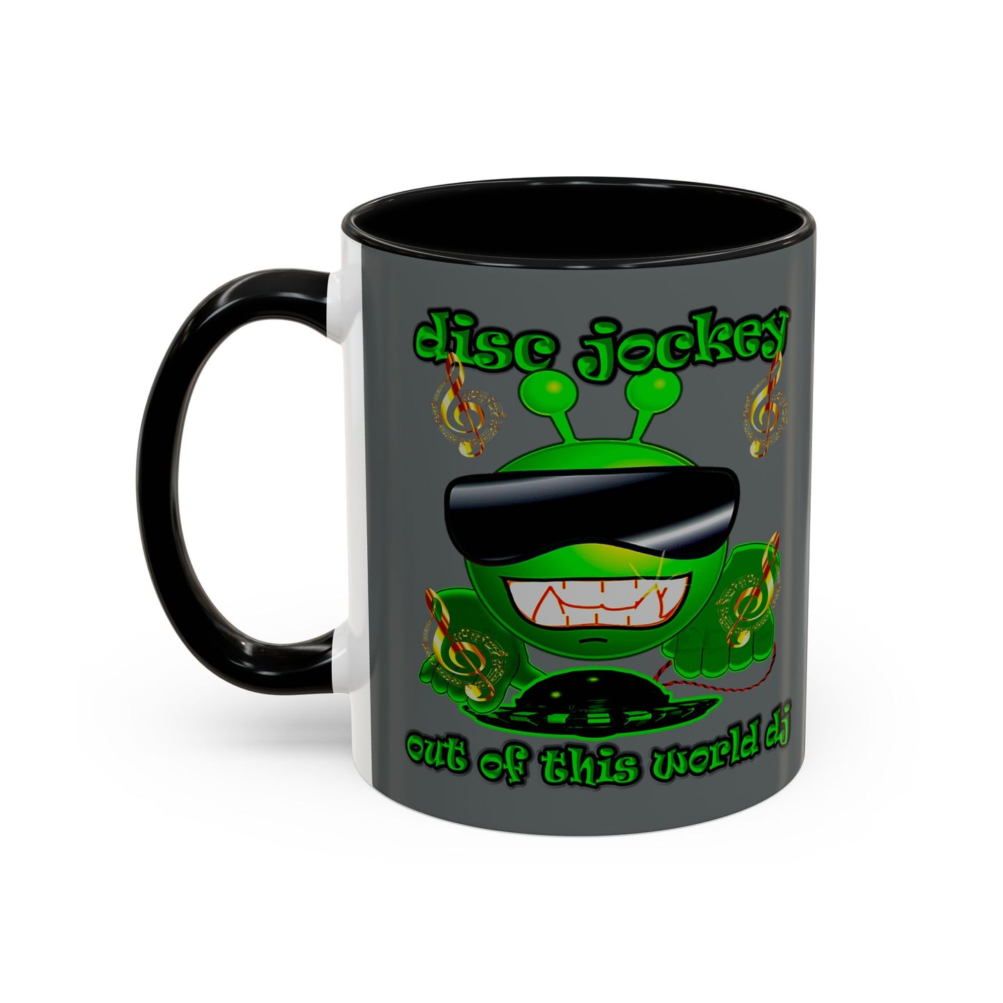disc jockey - Accent Mug (dark grey)
