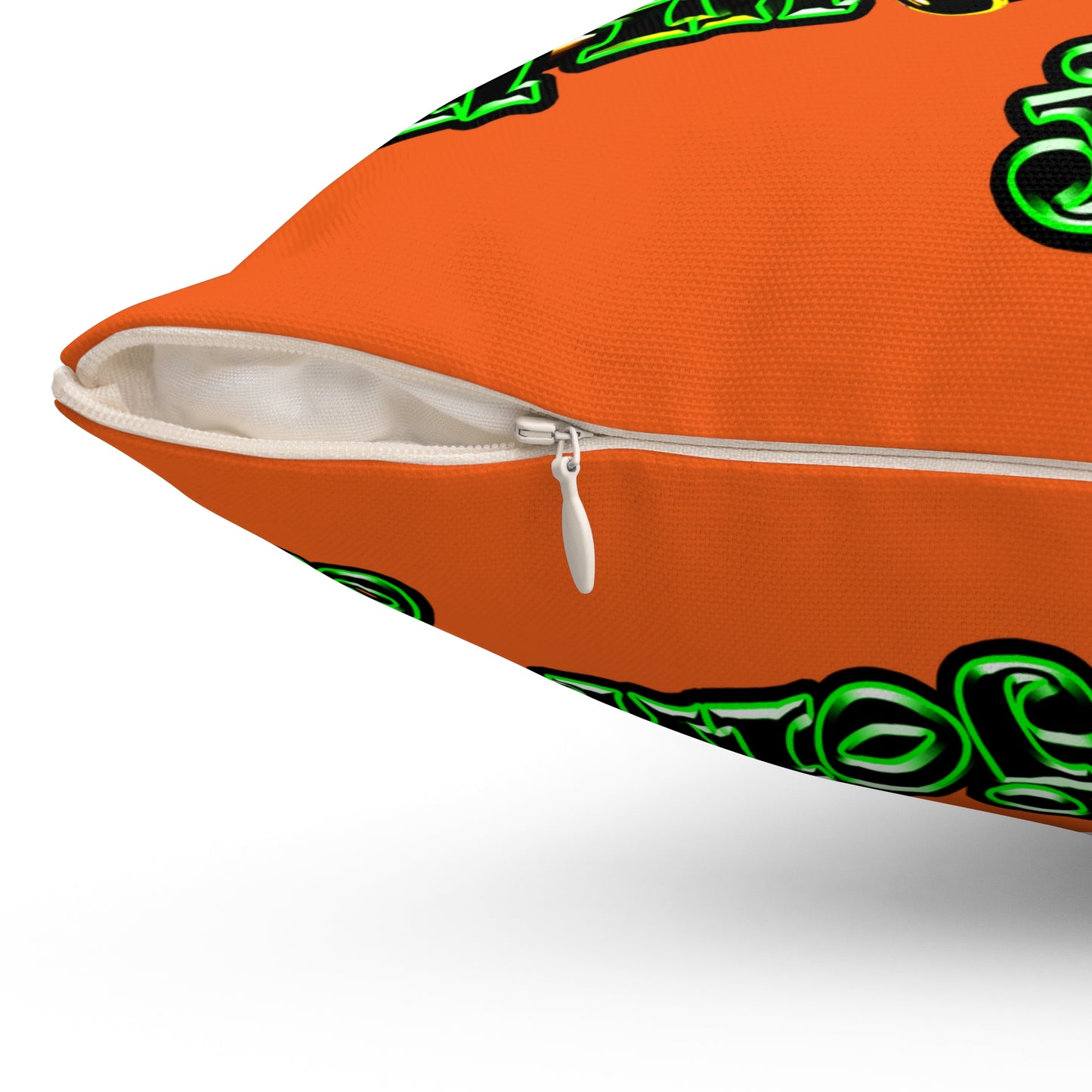 og - Spun Polyester Square Pillow - (orange)