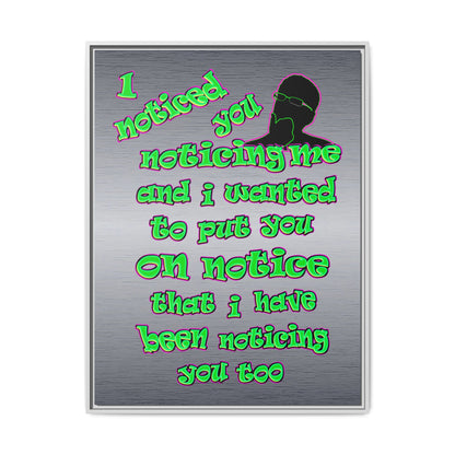 noticed you noticing - framed canvas art (brushed nickel)