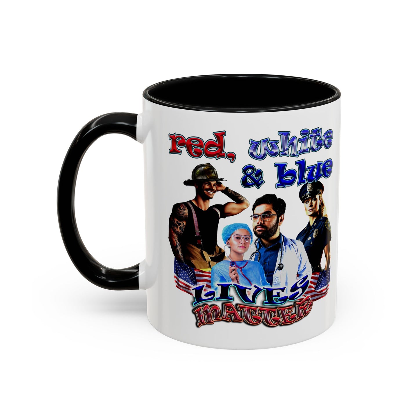 rw&b lives matter - Accent Mug (white)