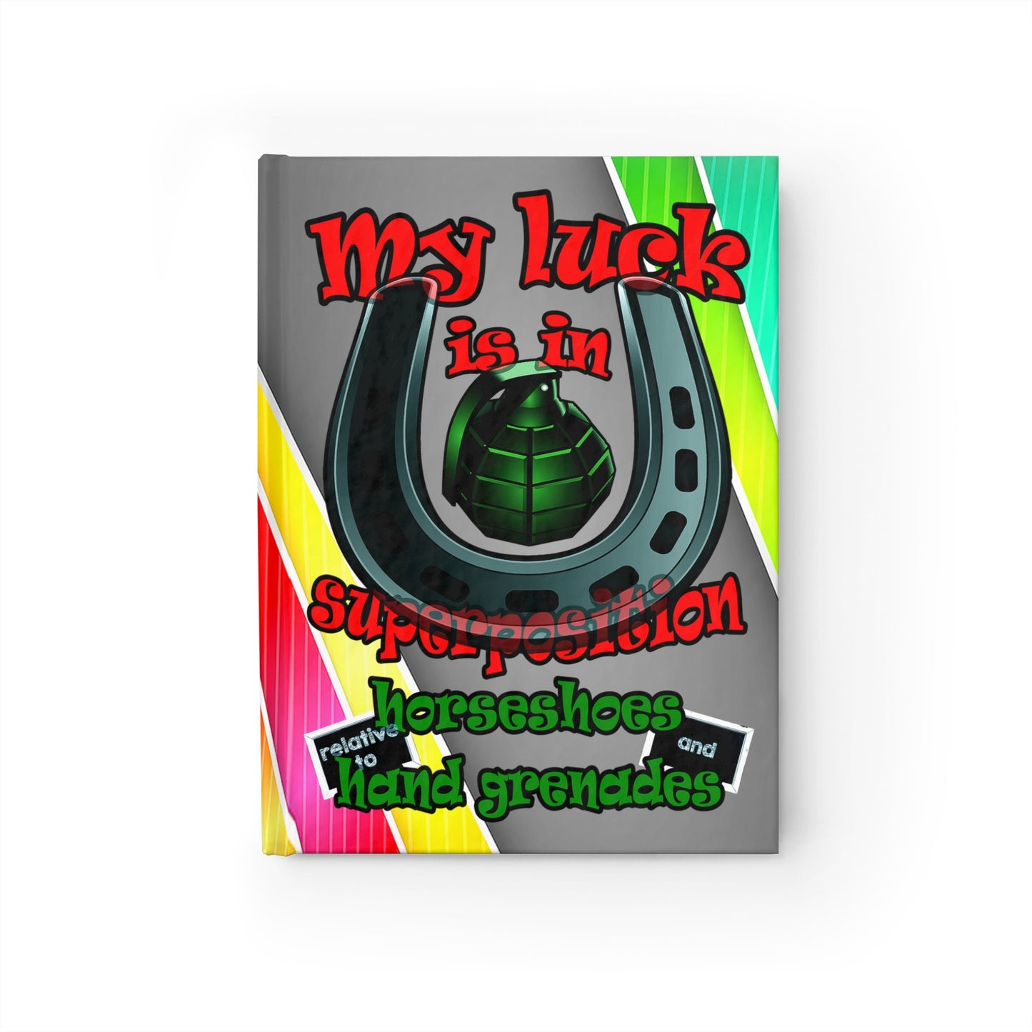 my luck - journal-lined (rainbow split)