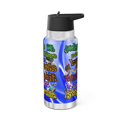 the bum's shit - Gator Tumbler, 32oz (blue-white wave)