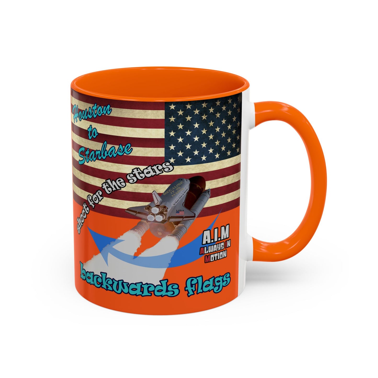 shoot for the stars - Accent Mug (orange)