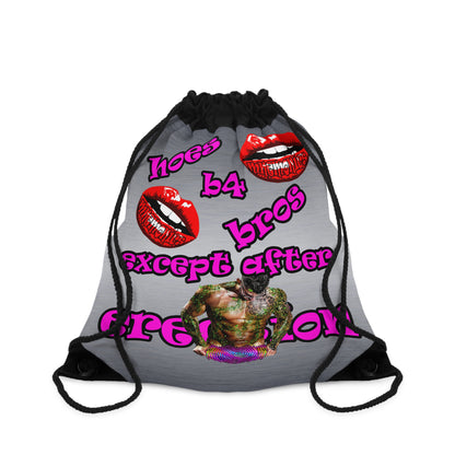 hoes b4 bros - Drawstring Bag (brushed nickel)