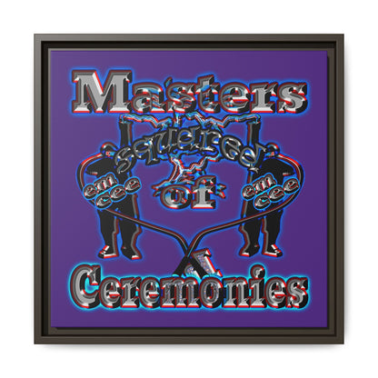 em cee squared - framed canvas art (purple)