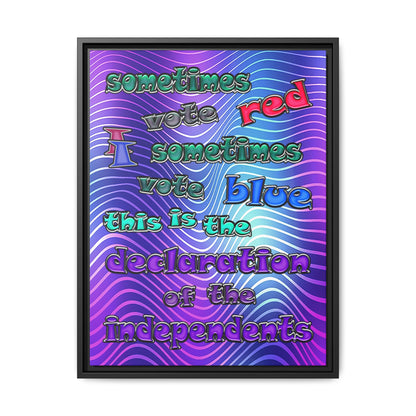 declaration of the independents - framed canvas art (purple wave)
