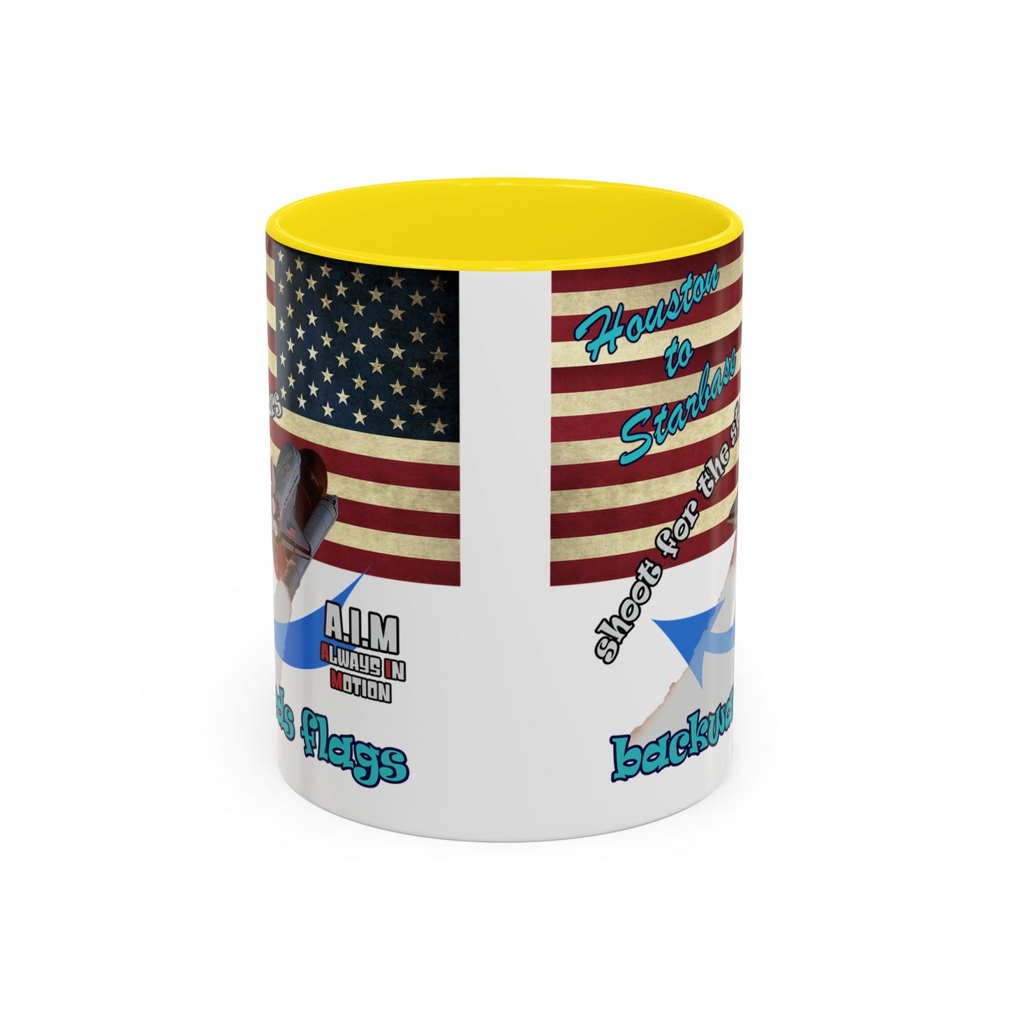shoot for the stars - Accent Mug (white)