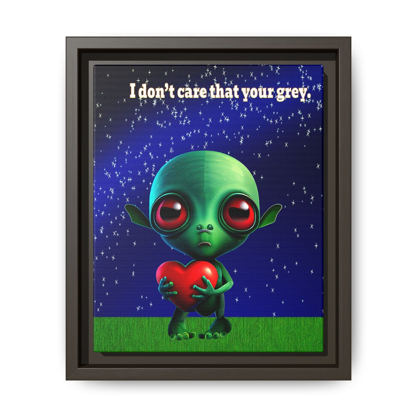 I don't care that your grey - framed canvas art ('snoops' background)