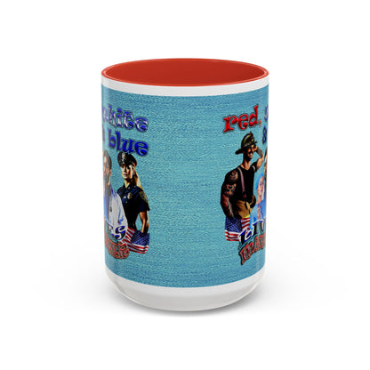 rw&b lives matter - Accent Mug (faded blue)