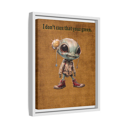 I don't care that your green - framed canvas art (brown papyrus)
