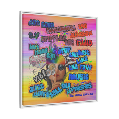drop the beat - framed canvas art (color blur)