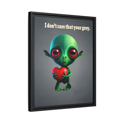 I don't care that your grey - framed canvas art (grey-light grey)