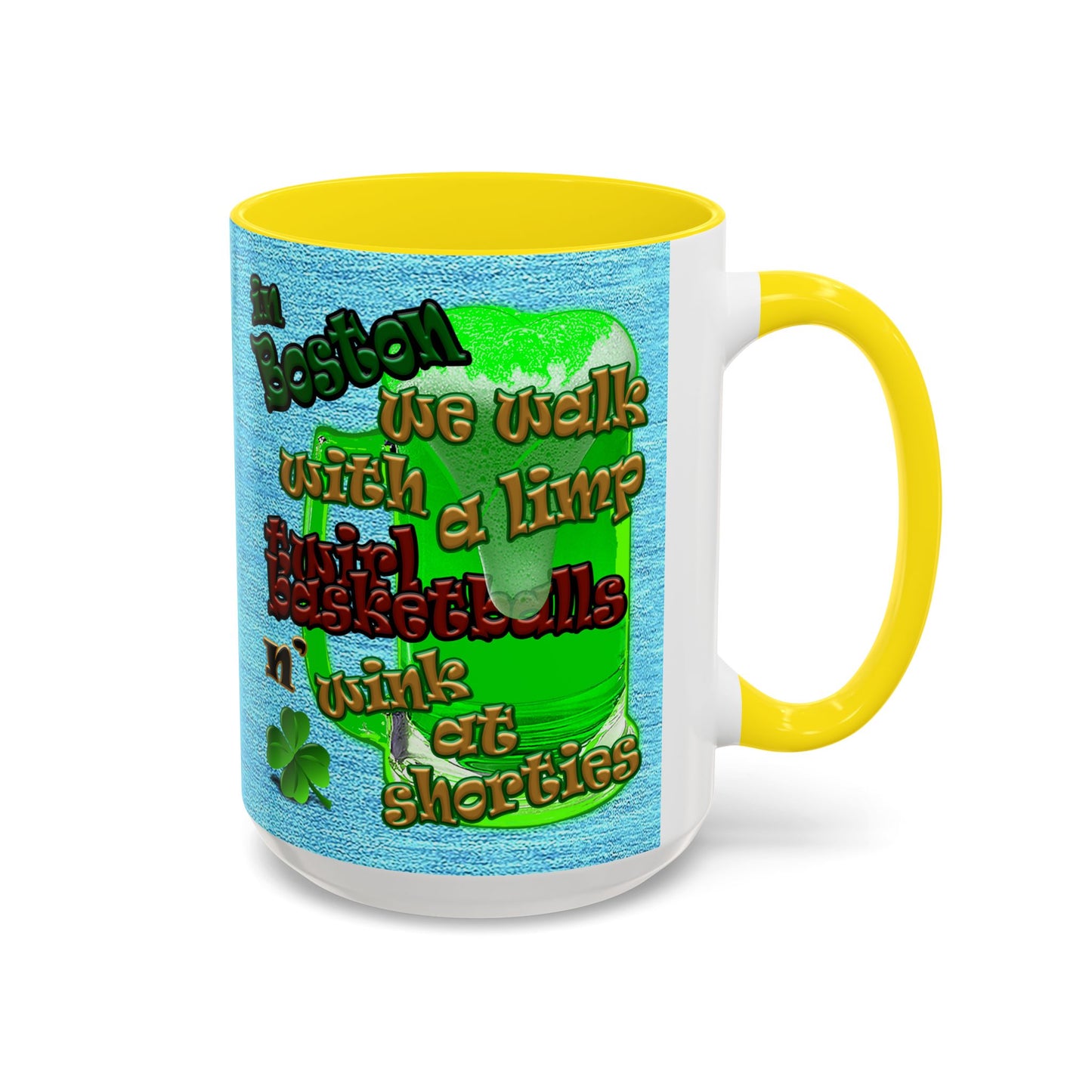celtics logo - Accent Mug (faded blue)