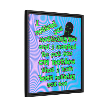 noticed you noticing - framed canvas art (light blue-purple wave)