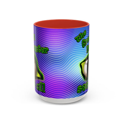 green monster - Accent Mug (purple wave)