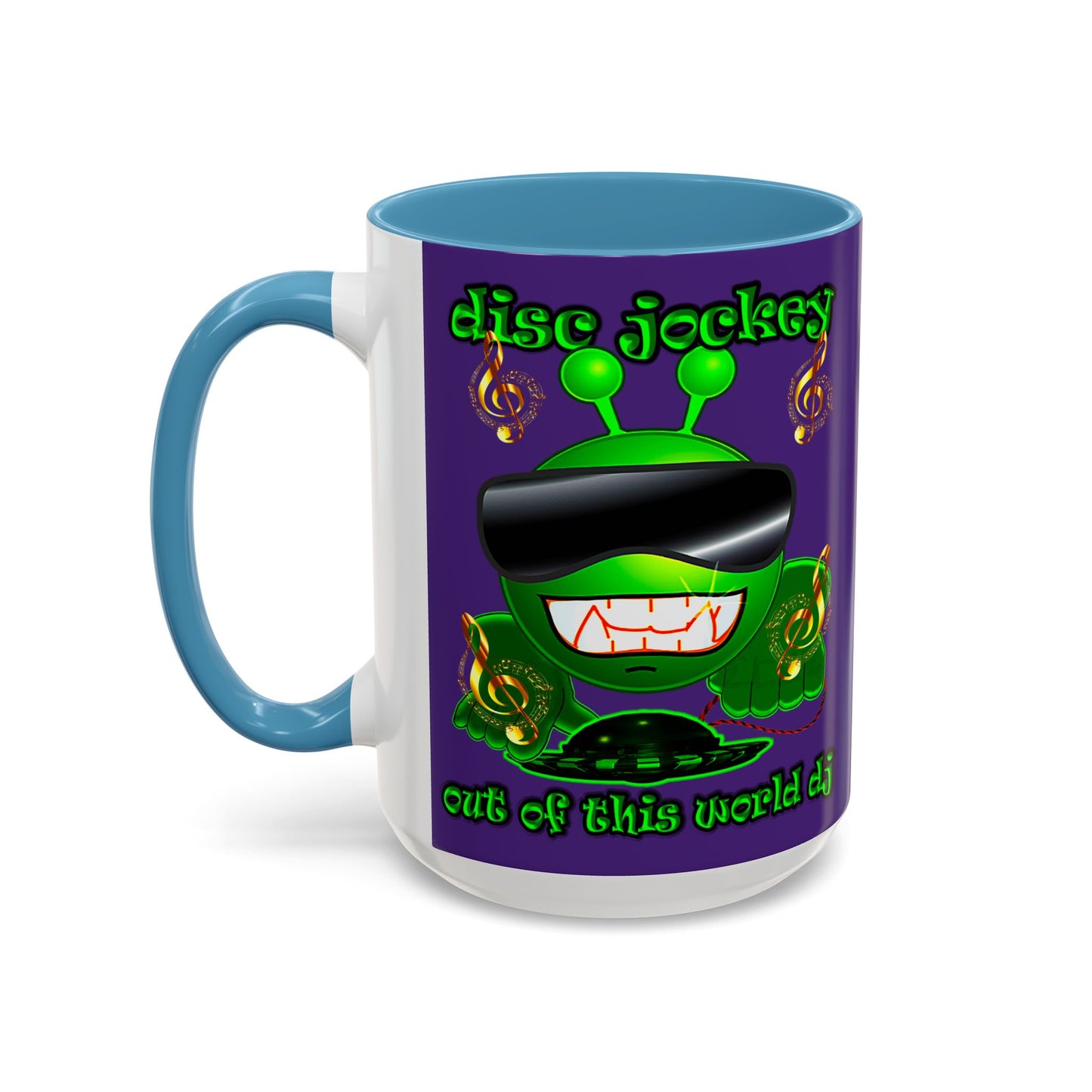 disc jockey - Accent Mug (purple)