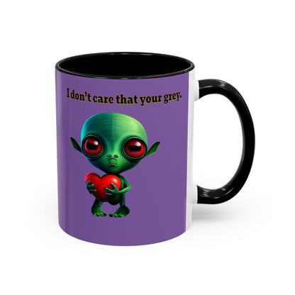 I don't care that your grey - Accent Mug (light purple)
