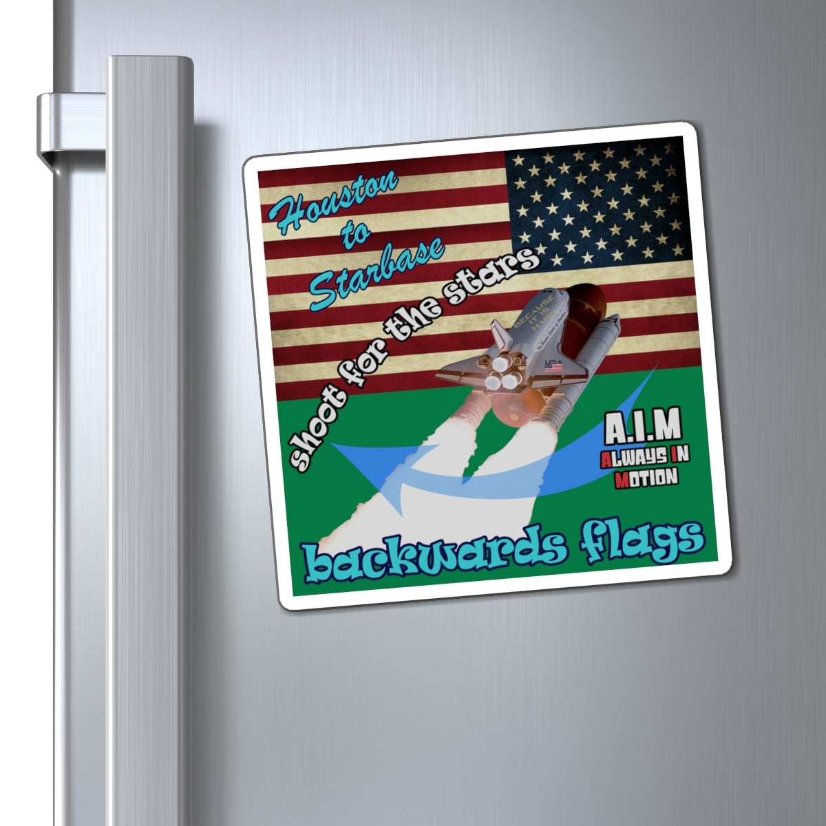 shoot for the stars - Magnets - (dark green)