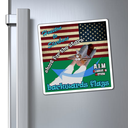 shoot for the stars - Magnets - (dark green)