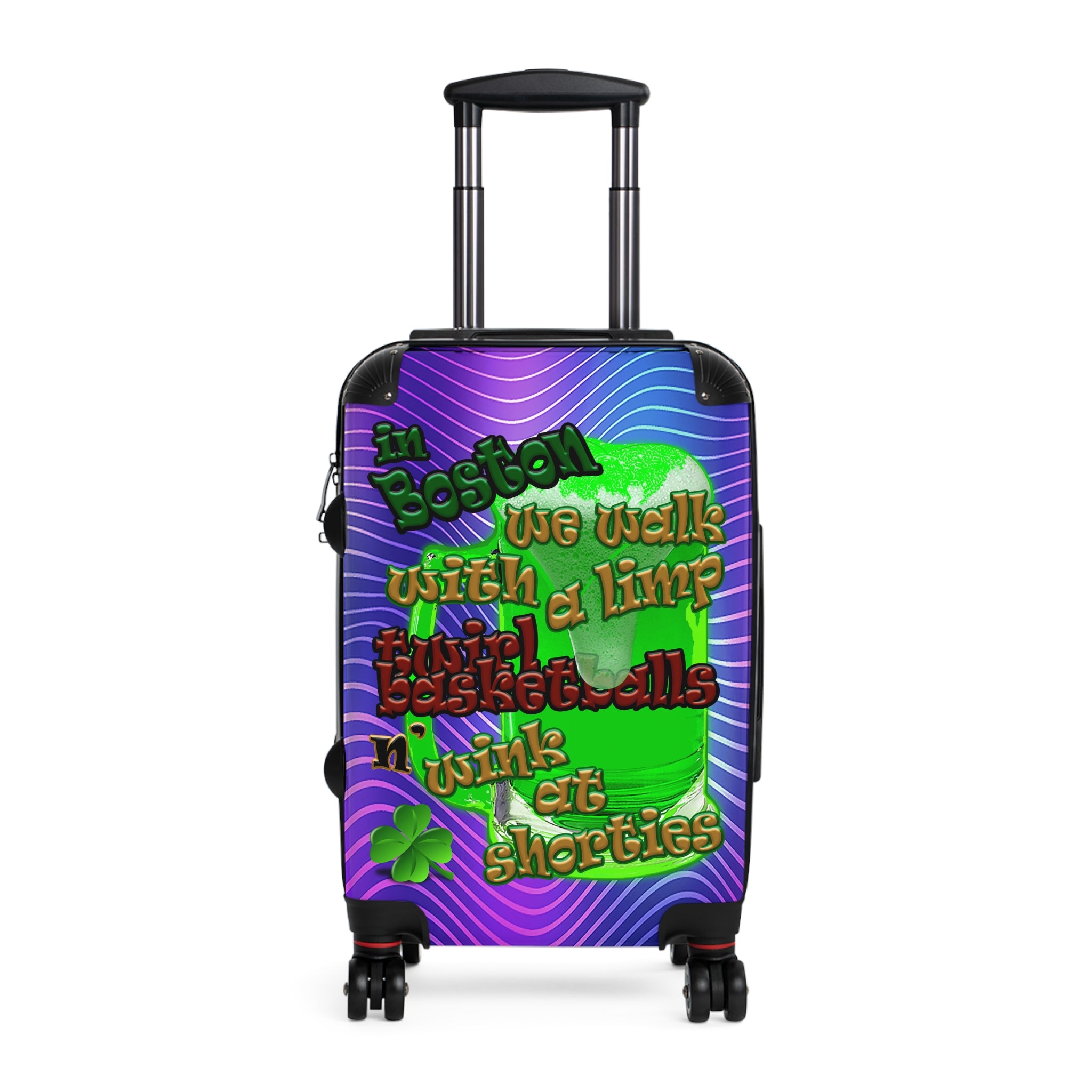 celtics logo - Suitcase (purple wave)