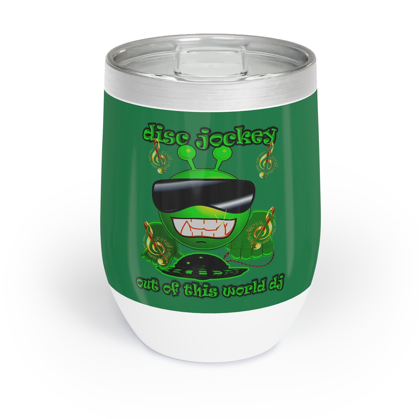 disc jockey - Chill Wine Tumbler (dark green)